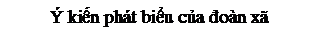 Text Box: Ý kiến phát biểu của đoàn xã